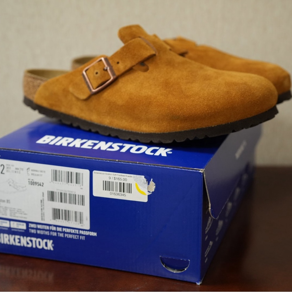 Birkenstock Boston Clogs Size 42 Mink Suede NWT (Unisex)